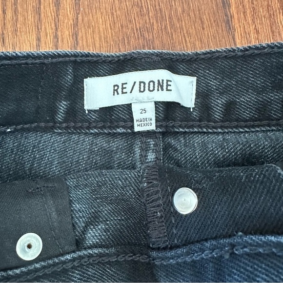 RE/DONE 50s Cut Off Shorts w25 Destroyed Shadow Black - Picture 7 of 10